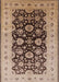 Mid-Century Modern Dark Sienna Brown Oriental Rug, urb3217