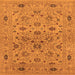 Square Oriental Orange Industrial Rug, urb3218org