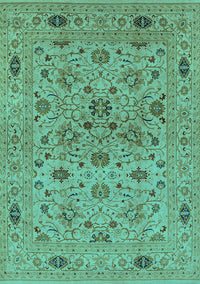 Oriental Turquoise Industrial Rug, urb3218turq