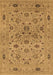 Machine Washable Oriental Brown Industrial Rug, wshurb3218brn