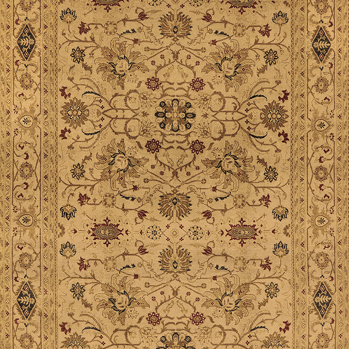 Machine Washable Oriental Brown Industrial Rug, wshurb3218brn