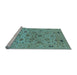 Sideview of Machine Washable Oriental Light Blue Industrial Rug, wshurb3218lblu