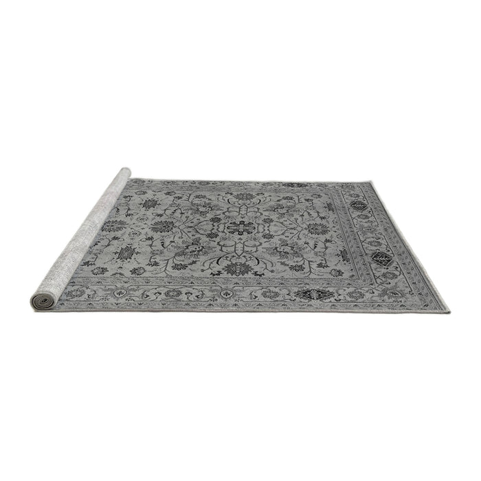 Sideview of Machine Washable Oriental Gray Industrial Rug, wshurb3218gry