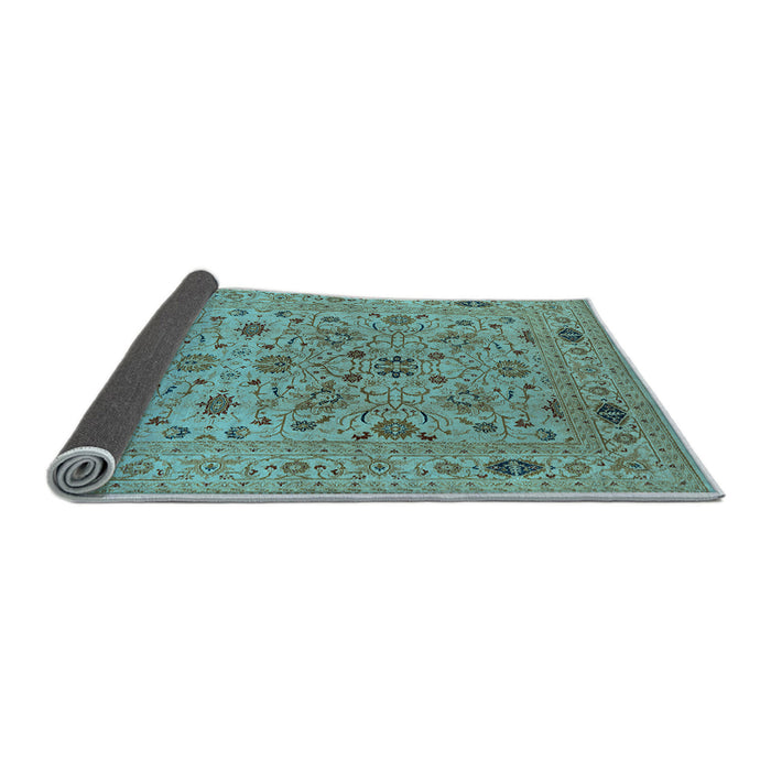 Sideview of Oriental Light Blue Industrial Rug, urb3218lblu