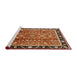 Sideview of Machine Washable Industrial Modern Brown Sand Brown Rug, wshurb3219