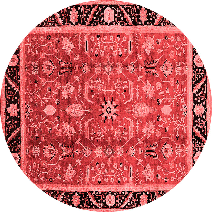 Machine Washable Oriental Red Industrial Rug, wshurb3219red
