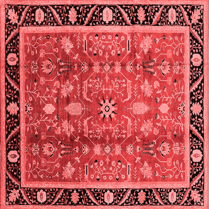 Machine Washable Oriental Red Industrial Rug, wshurb3219red