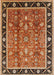 Mid-Century Modern Brown Sand Brown Oriental Rug, urb3219