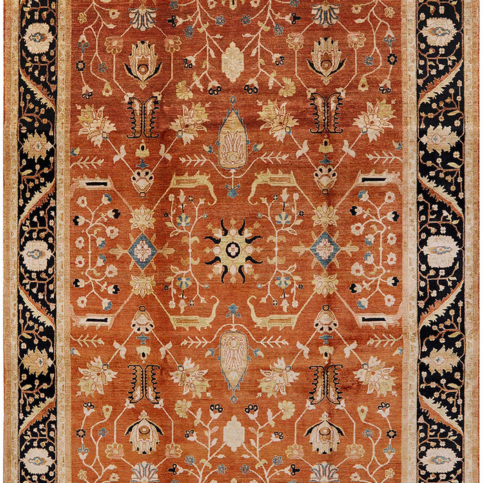 Mid-Century Modern Brown Sand Brown Oriental Rug, urb3219