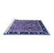 Sideview of Machine Washable Oriental Blue Industrial Rug, wshurb3219blu