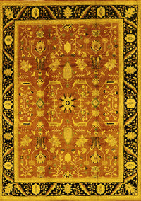 Oriental Yellow Industrial Rug, urb3219yw