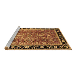Sideview of Machine Washable Oriental Brown Industrial Rug, wshurb3219brn