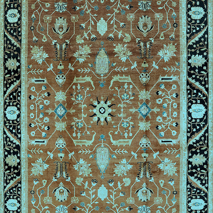 Oriental Light Blue Industrial Rug, urb3219lblu