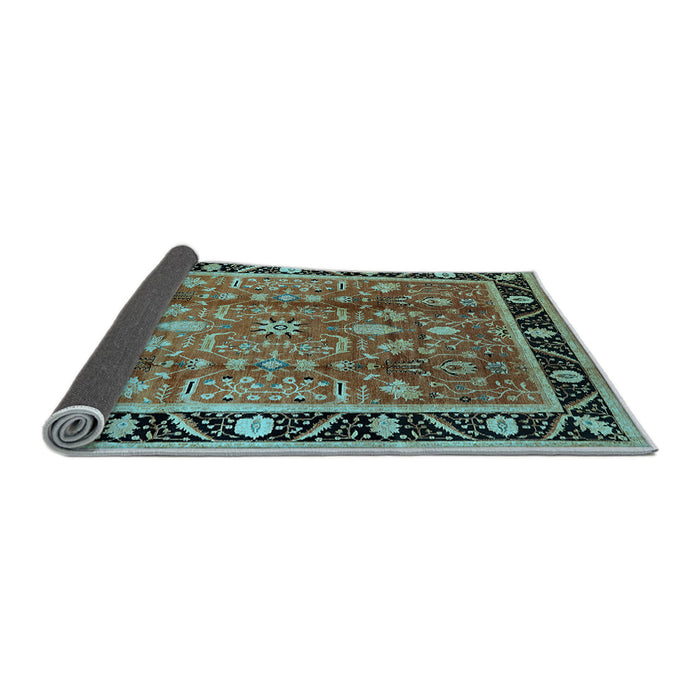 Sideview of Oriental Light Blue Industrial Rug, urb3219lblu