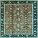 Square Oriental Light Blue Industrial Rug, urb3219lblu