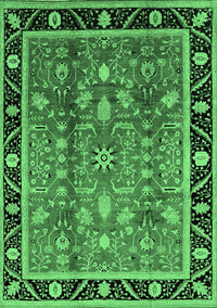 Oriental Emerald Green Industrial Rug, urb3219emgrn