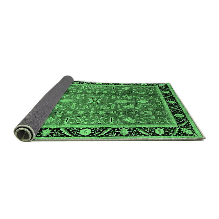 Sideview of Oriental Emerald Green Industrial Rug, urb3219emgrn