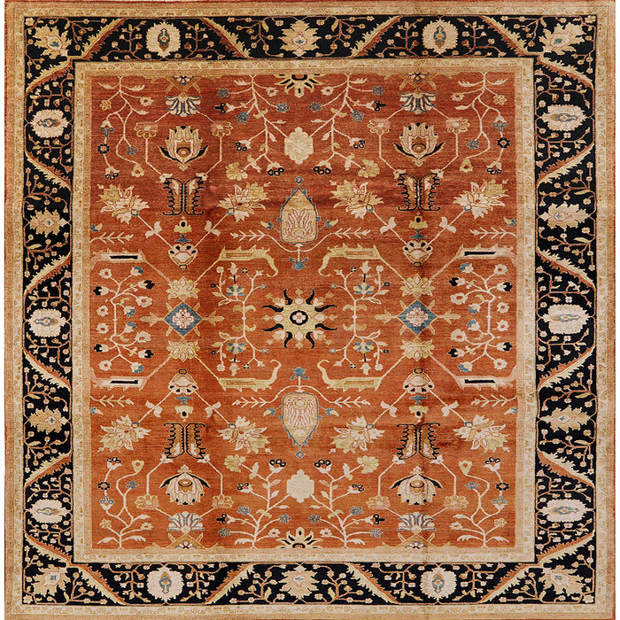 Square Machine Washable Industrial Modern Brown Sand Brown Rug, wshurb3219