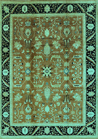 Oriental Turquoise Industrial Rug, urb3219turq