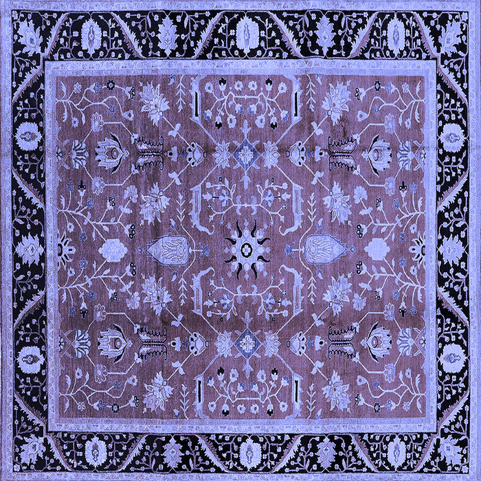 Square Oriental Blue Industrial Rug, urb3219blu