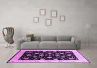 Machine Washable Oriental Purple Industrial Rug, wshurb3220pur