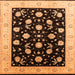 Square Oriental Orange Industrial Rug, urb3220org