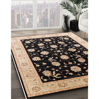 Mid-Century Modern Mid Gray Oriental Rug, urb3220