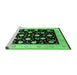 Sideview of Machine Washable Oriental Emerald Green Industrial Area Rugs, wshurb3220emgrn