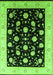 Machine Washable Oriental Green Industrial Area Rugs, wshurb3220grn