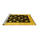 Sideview of Machine Washable Oriental Yellow Industrial Rug, wshurb3220yw