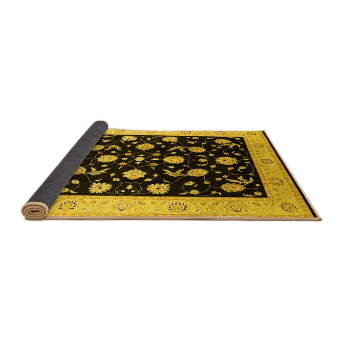 Sideview of Oriental Yellow Industrial Rug, urb3220yw