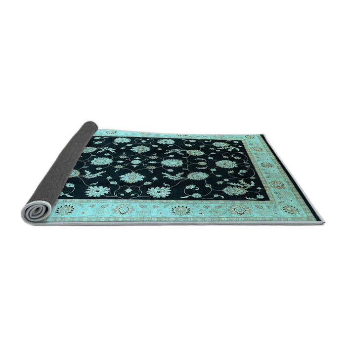 Sideview of Oriental Light Blue Industrial Rug, urb3220lblu