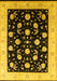 Machine Washable Oriental Yellow Industrial Rug, wshurb3220yw