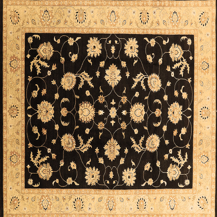 Square Oriental Brown Industrial Rug, urb3220brn