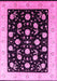 Machine Washable Oriental Pink Industrial Rug, wshurb3220pnk