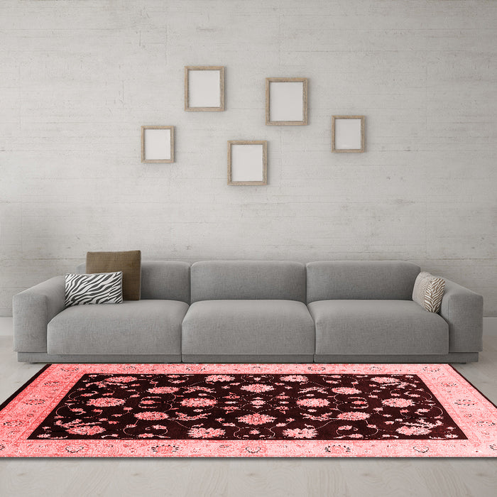 Industrial Red Washable Rugs