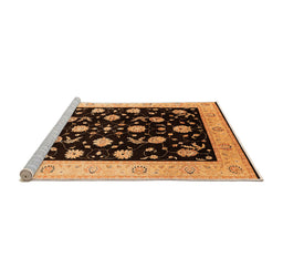 Sideview of Machine Washable Oriental Orange Industrial Area Rugs, wshurb3220org