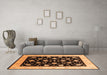 Machine Washable Oriental Orange Industrial Area Rugs in a Living Room, wshurb3220org