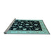 Sideview of Machine Washable Oriental Light Blue Industrial Rug, wshurb3220lblu