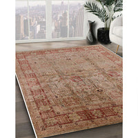 Mid-Century Modern Chestnut Red Oriental Rug, urb3221