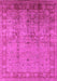 Machine Washable Oriental Pink Industrial Rug, wshurb3221pnk