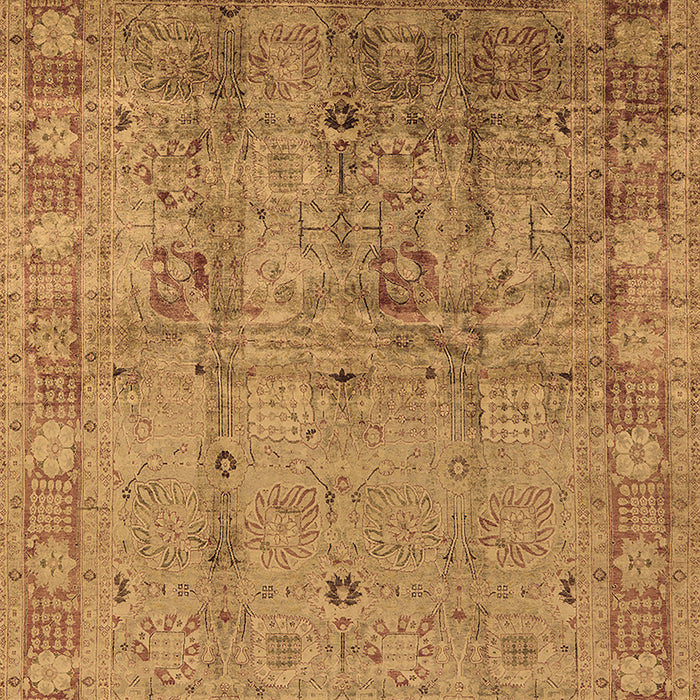 Machine Washable Oriental Brown Industrial Rug, wshurb3221brn