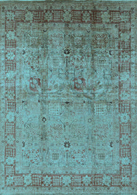 Oriental Light Blue Industrial Rug, urb3221lblu