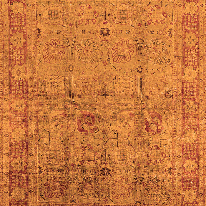 Machine Washable Oriental Orange Industrial Area Rugs, wshurb3221org