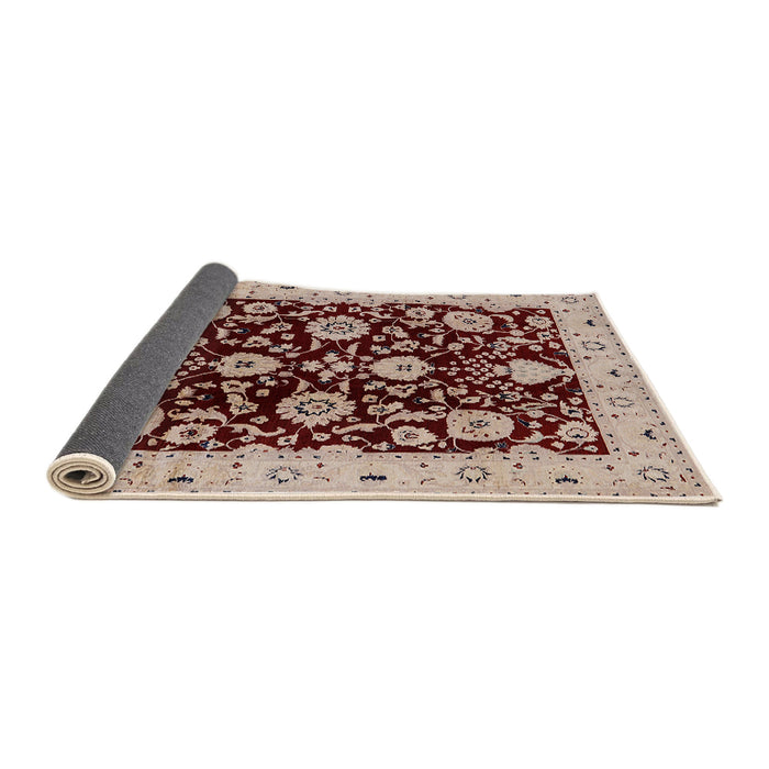 Sideview of Mid-Century Modern Saffron Red Oriental Rug, urb3222