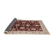 Sideview of Mid-Century Modern Saffron Red Oriental Rug, urb3222