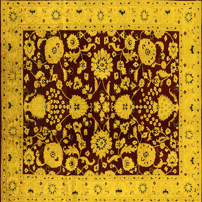 Square Oriental Yellow Industrial Rug, urb3222yw