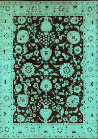 Oriental Turquoise Industrial Rug, urb3222turq