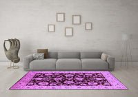 Machine Washable Oriental Purple Industrial Rug, wshurb3222pur