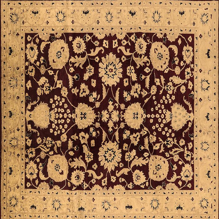 Square Oriental Brown Industrial Rug, urb3222brn